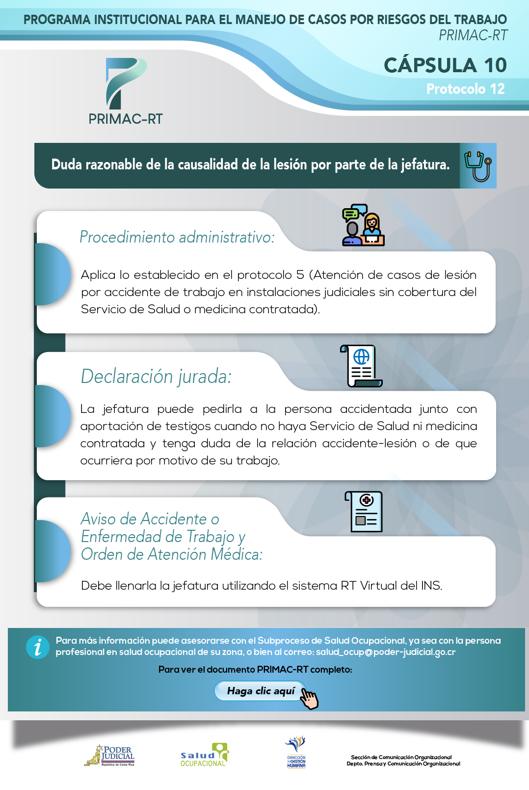 Cápsula 10: Duda razonable de la causalidad de la lesión por parte de jefatura.