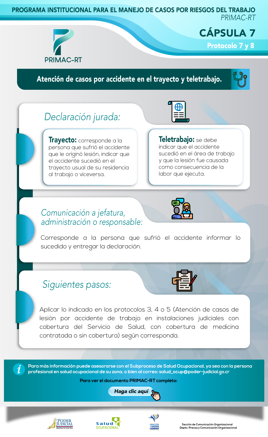 Cápsula 7: Atención de casos por accidente en el trayecto y teletrabajo.