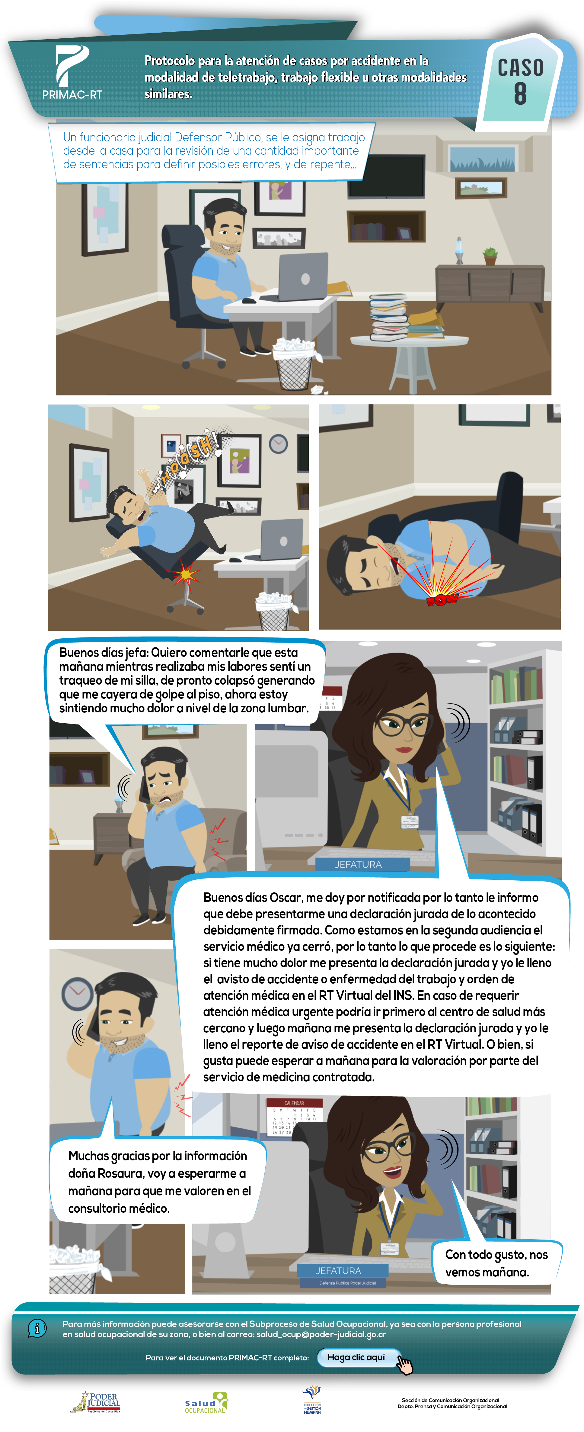 Caso 8: atención de casos de accidente en modalidad de teletrabajo