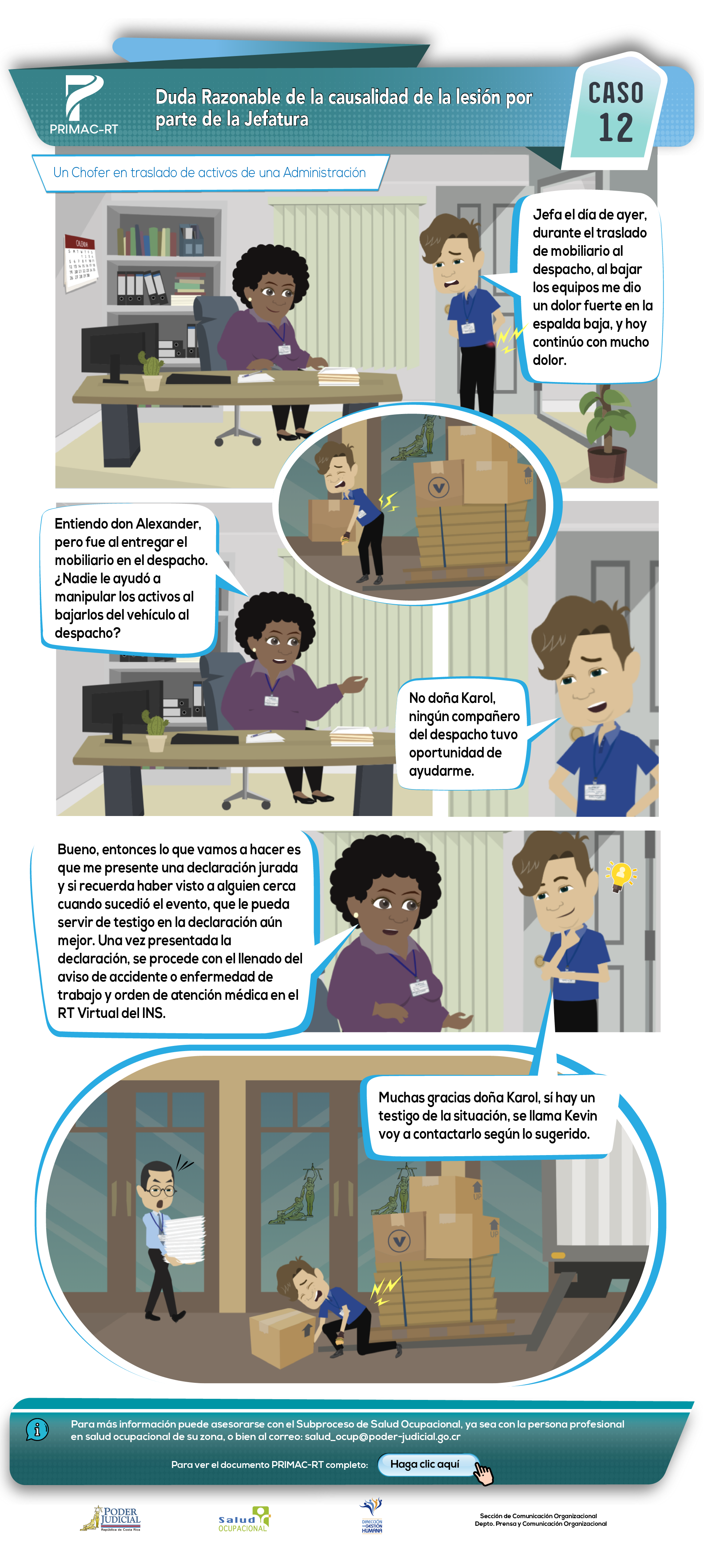 Caso 12: Duda Razonable de la causalidad de la lesión por parte de la Jefatura